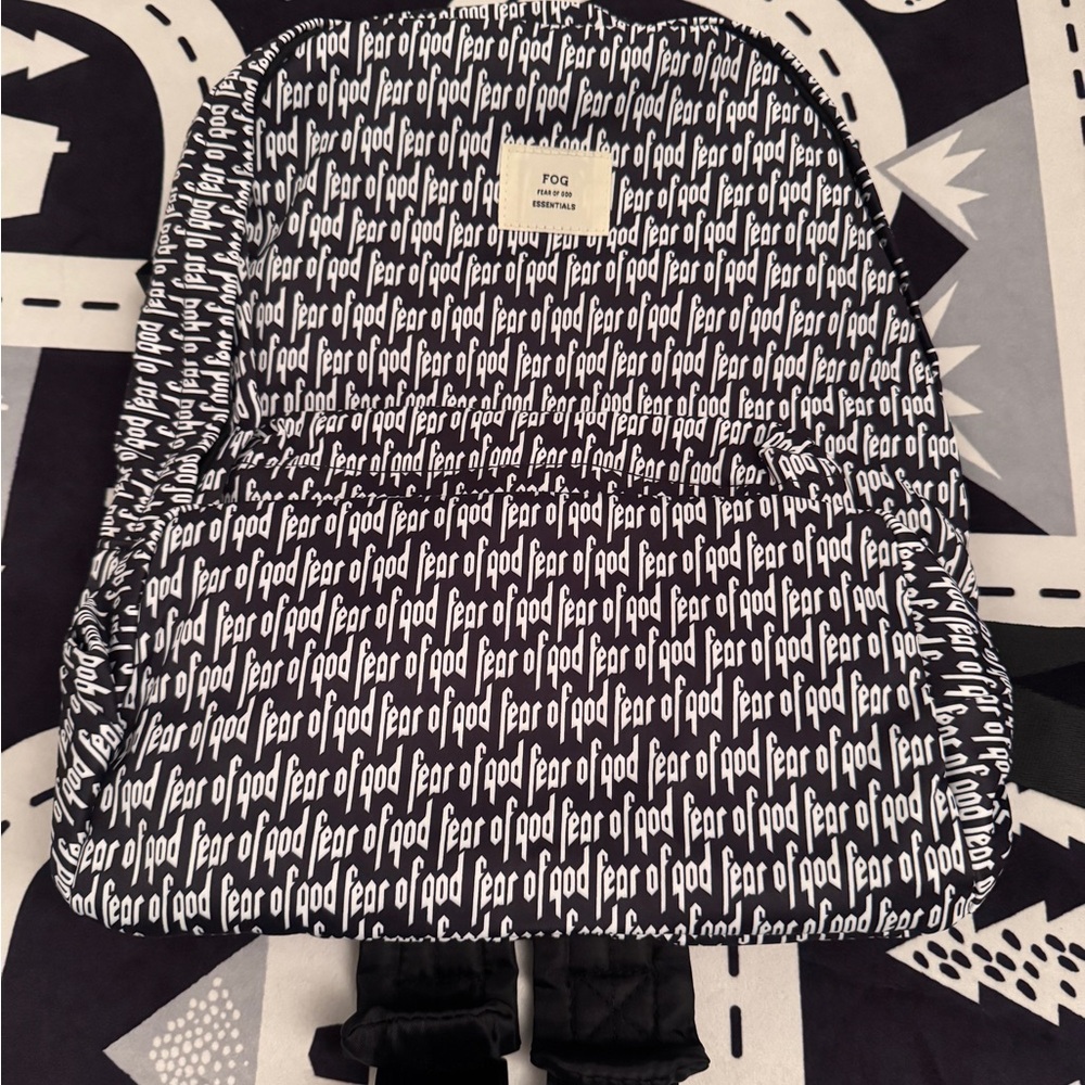 Fear of God Black and White Backpack